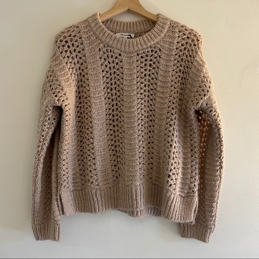 Madewell oatmeal beige chunky knit sweater